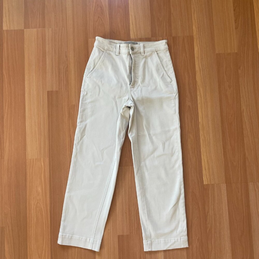 Everlane The Straight-Leg Crop Tan  - Size 2
